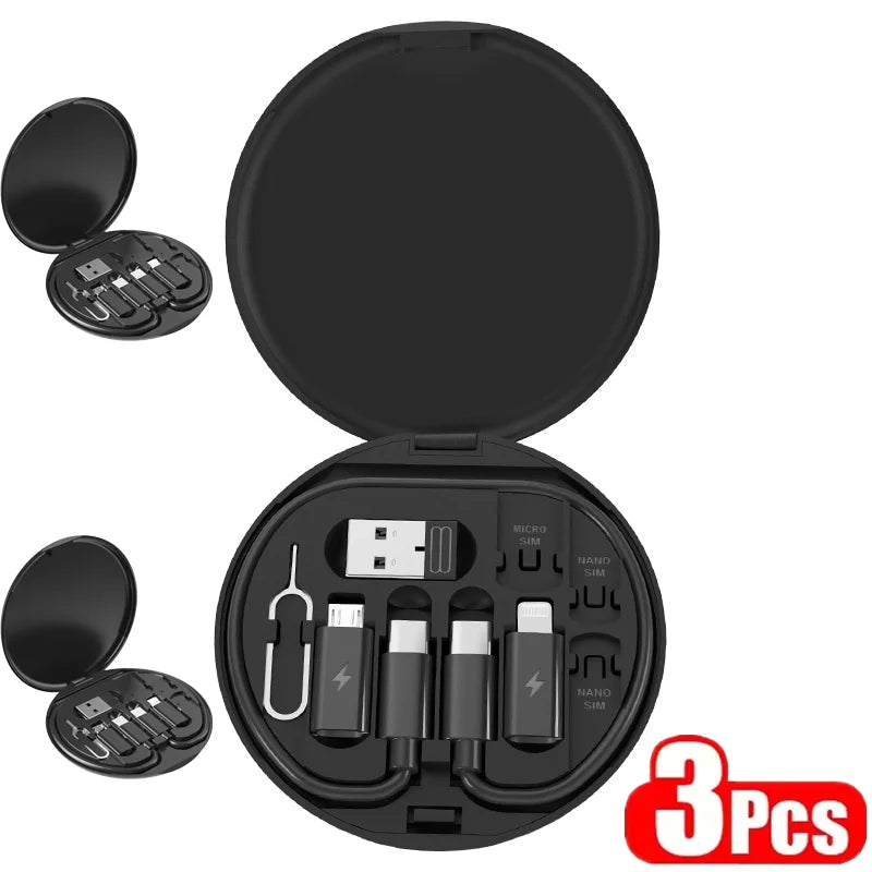 6-in-1 Multi USB Charging Cable Kit – Fast 60W Power Adapter for All Devices