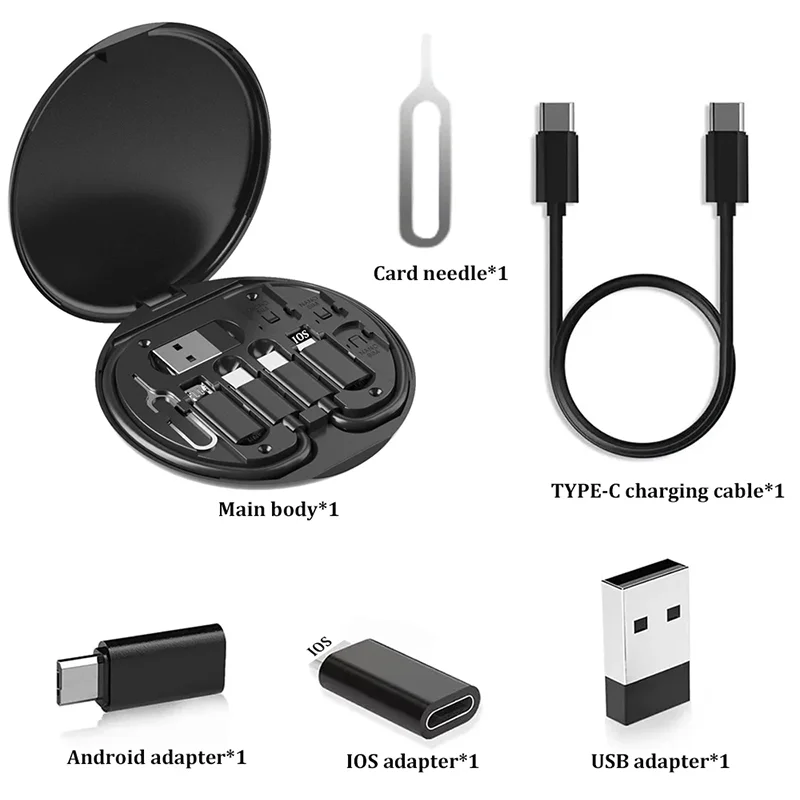6-in-1 Multi USB Charging Cable Kit – Fast 60W Power Adapter for All Devices